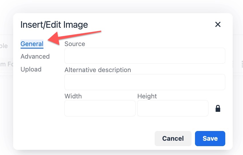 Insert/Edit Image dialog box interface.