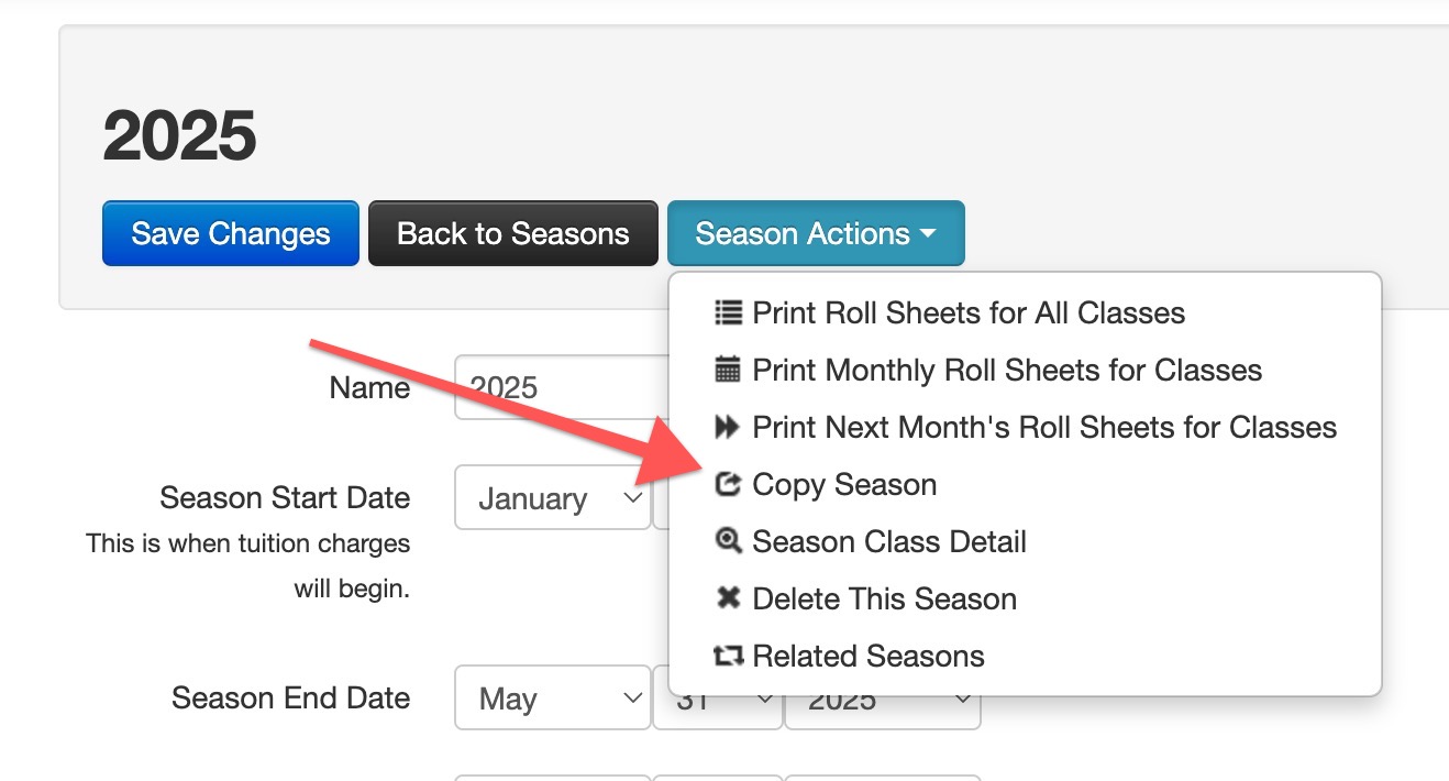 Select Copy Season