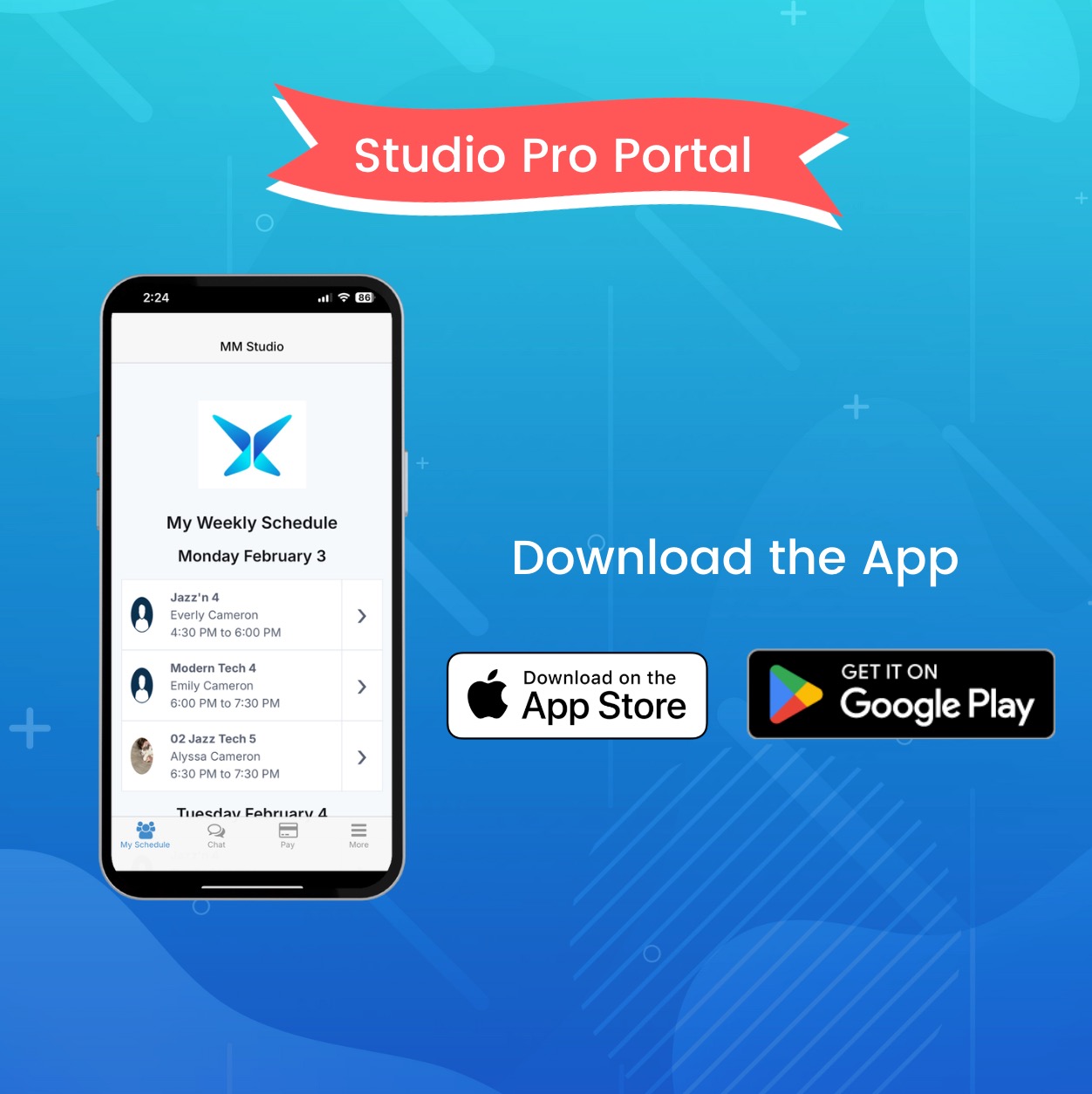 Phone app download banner