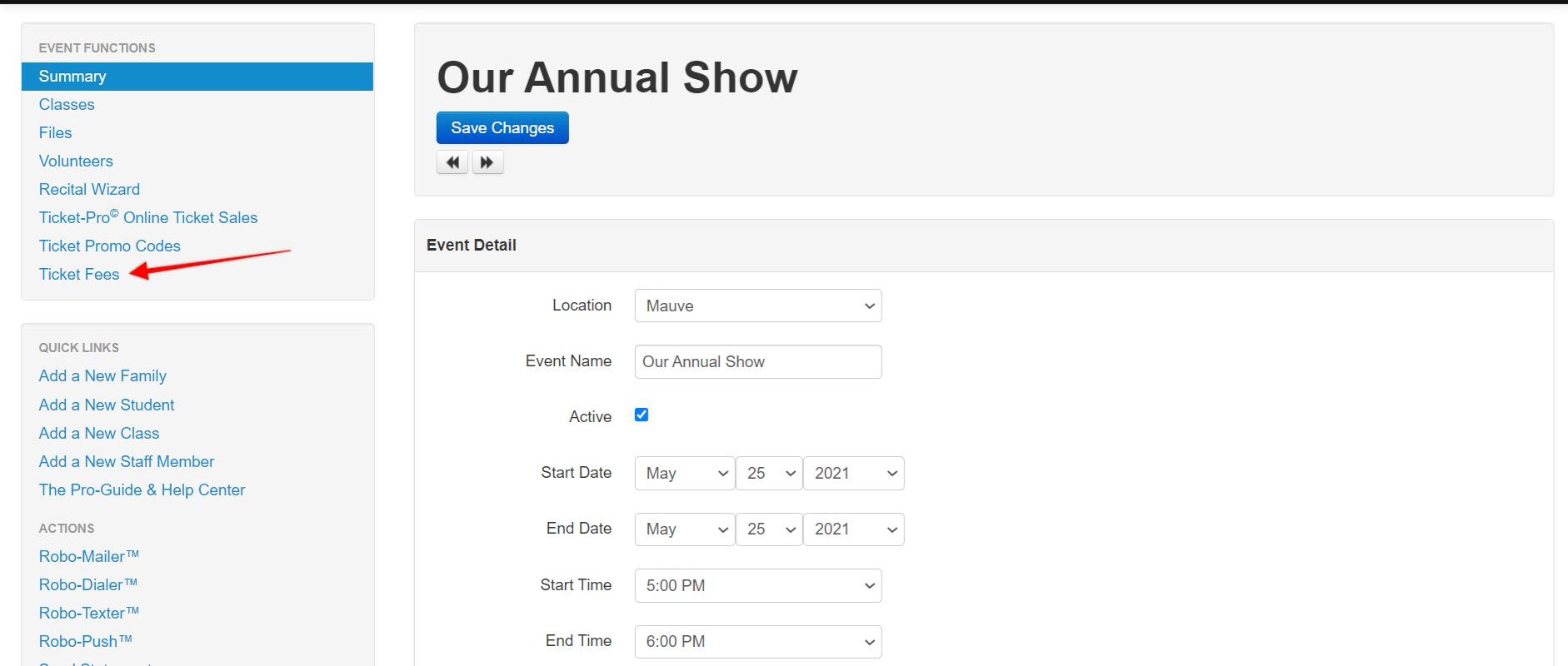 Ticket Fees