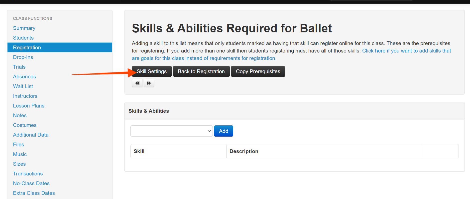 Skills & Abilities Required for Ballet page