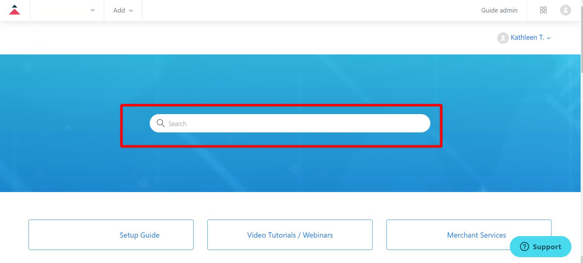 Screenshot of Studio Pro Help Center. Red box around search bar.