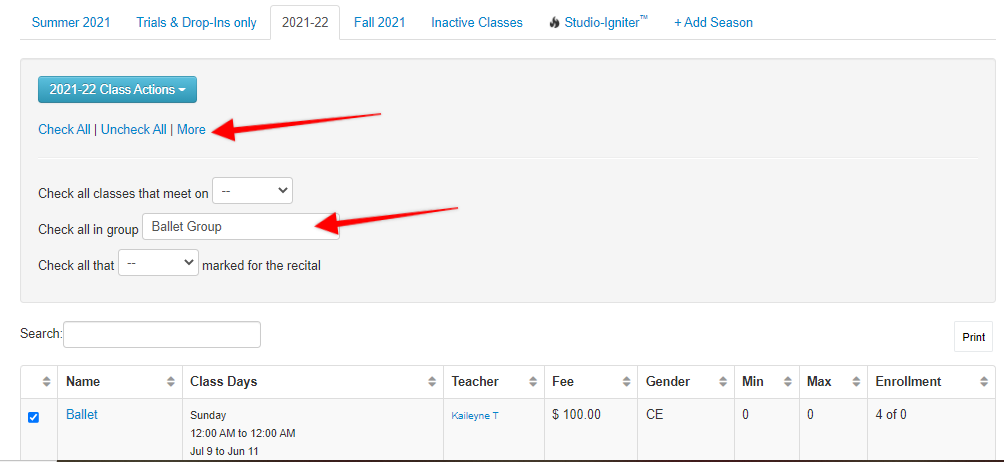 Class Group Interface