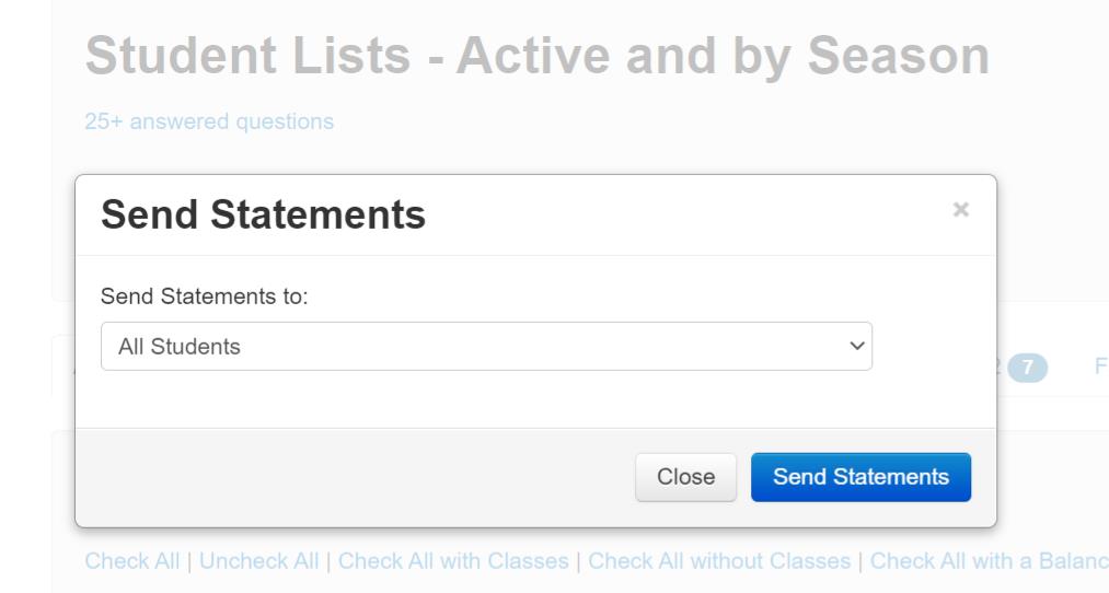 Send Statements Prompt