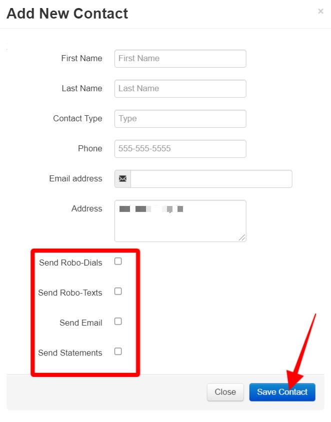 Studio Pro Add New Contact page.