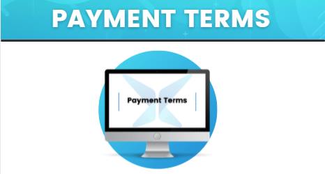 Payment Terms on computer screen