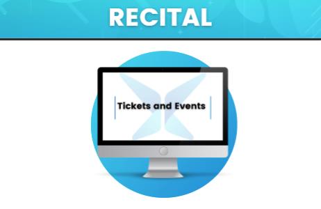 Computer screen with 'Tickets and Events'