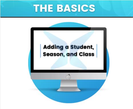 Computer screen with text on adding students.
