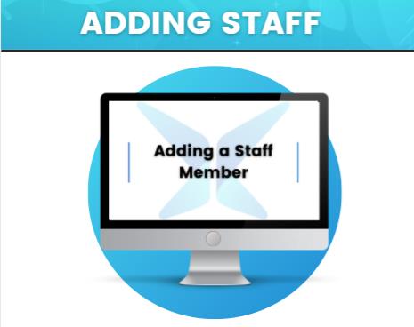 Adding a Staff Member" on computer screen