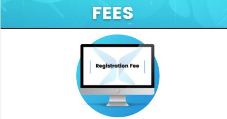 Registration fee on computer screen