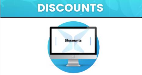 Discounts on computer screen